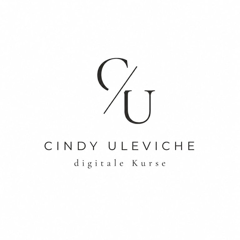 Logo für Cindy Uleviche digitale Kurse, mit stilisierten C und U Buchstaben